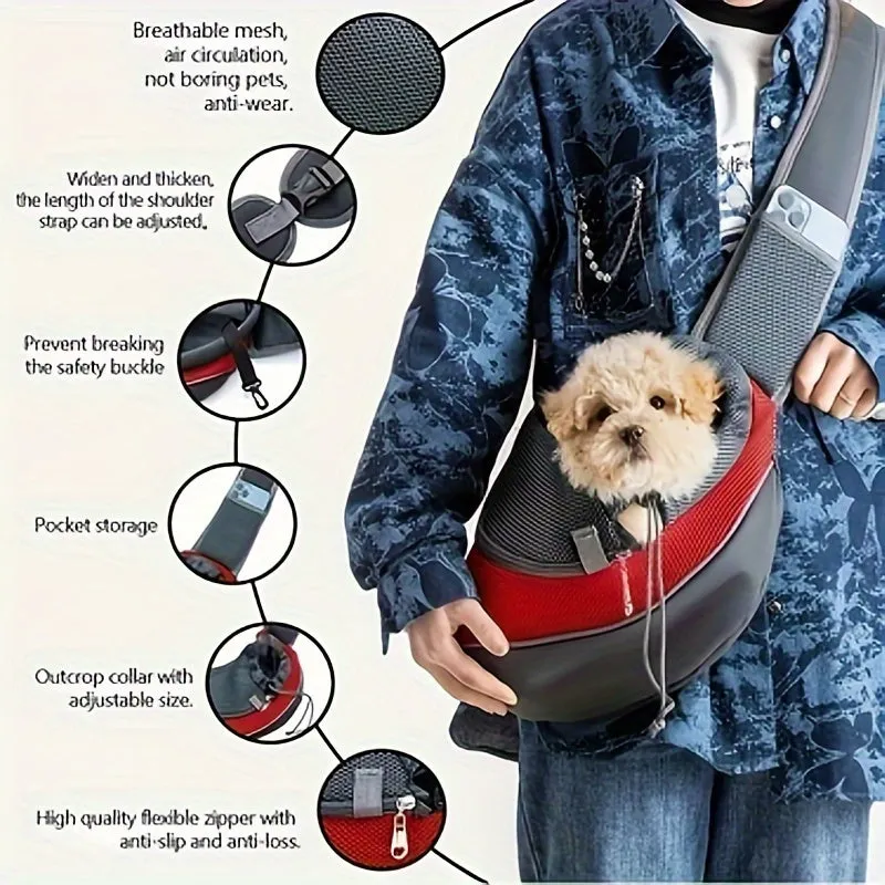 Travelfriendly Dog Sling Comfy Portable Pet Shoulder Bag