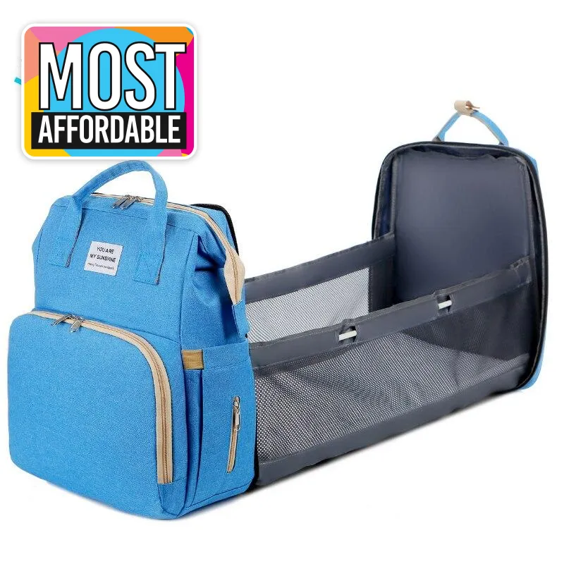 Trendy Portable Multifunctional Diaper Bag And Travel Crib