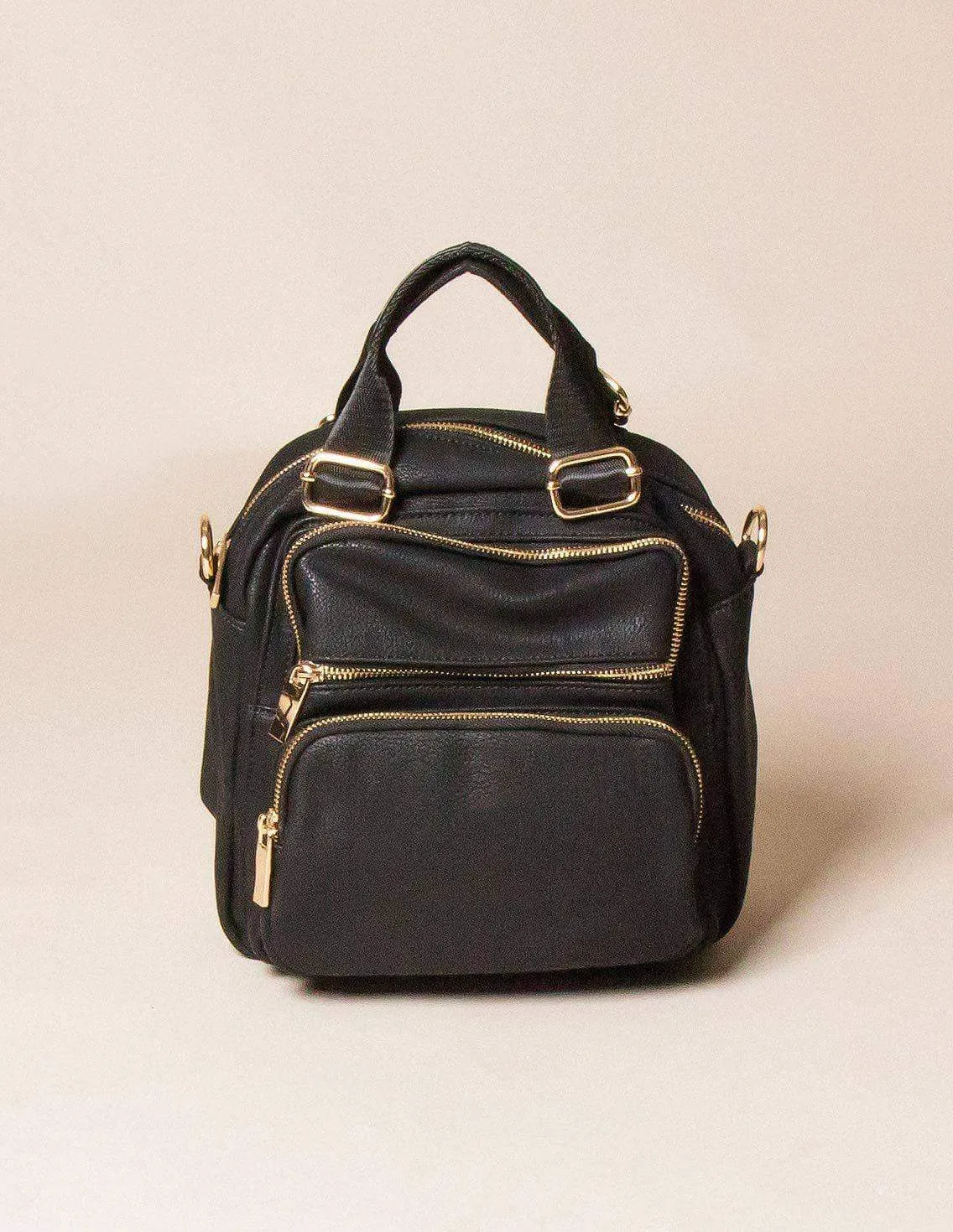 Vegan Leather 3-Way Convertible Bag