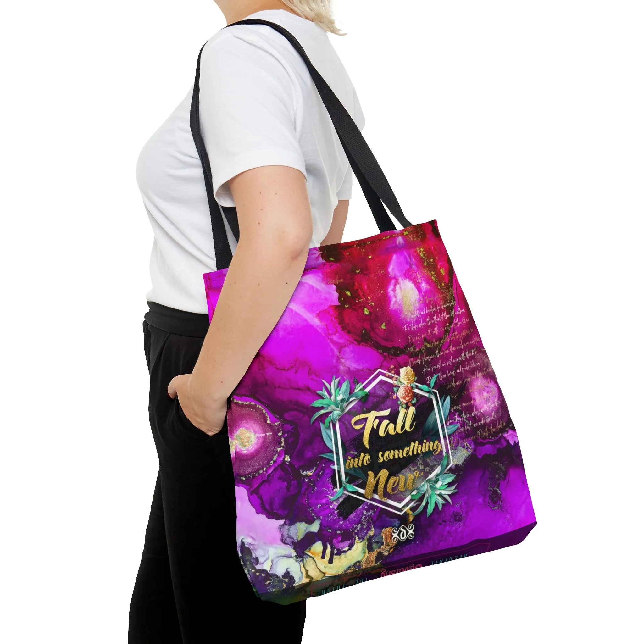 Violet Floral Print Bag Embrace Spring Vibes Shop Floral Print Tote Bag Fuchsia Canvas Handbag | FSN03