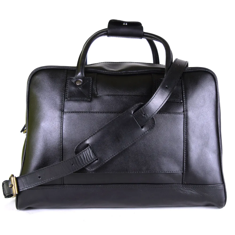 Waldorf Urban Sport Bag in Black Leather - final sale no exchange