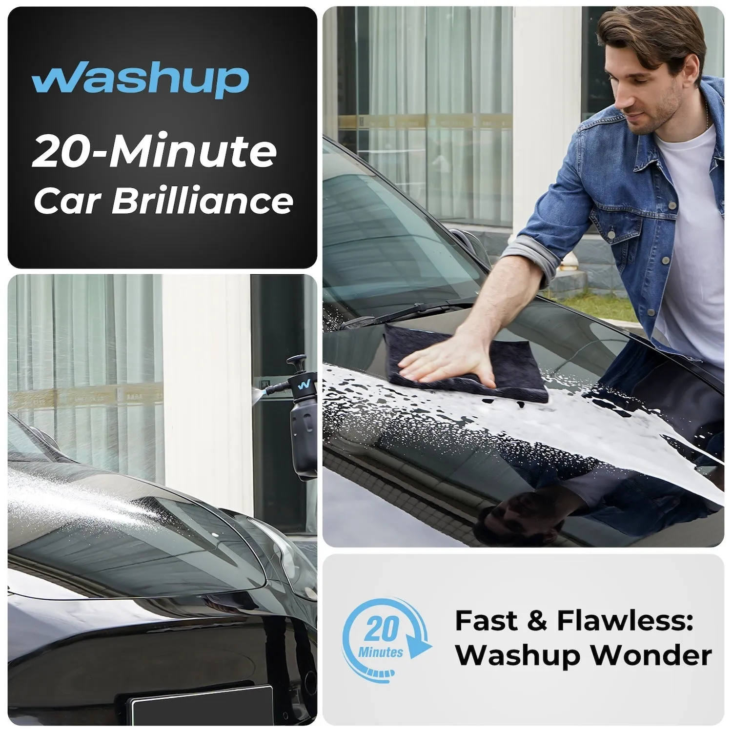 WashUp Eco-Friendly Waterless Car Wash and Wax Kit