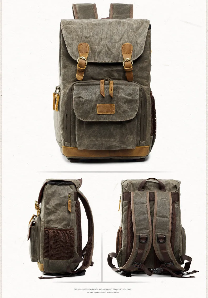 Water Proof Canvas Camera Backpack B12061