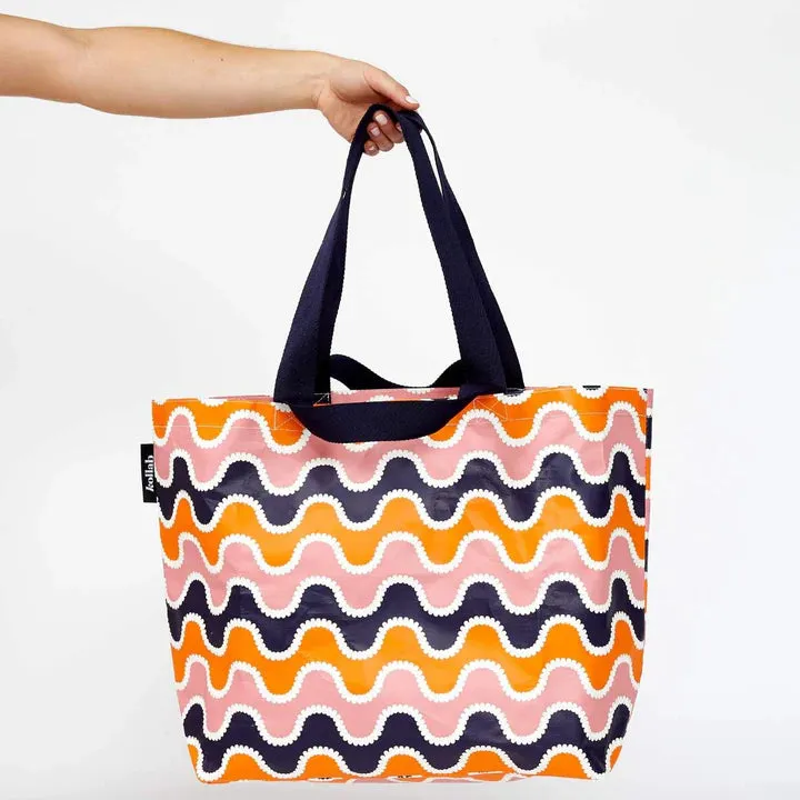 Wavy Stripe Shopper Tote