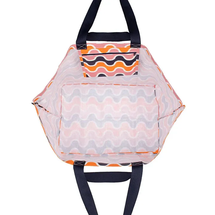 Wavy Stripe Shopper Tote