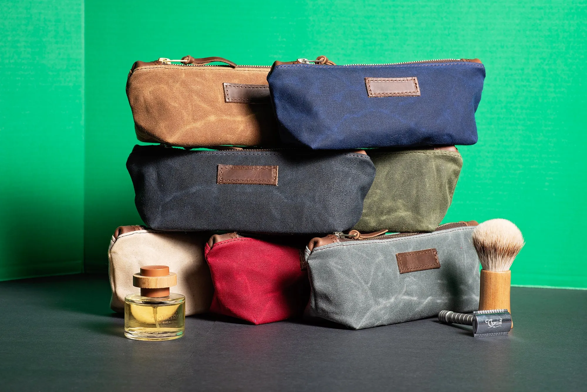 Waxed Canvas Small Toiletry Bag