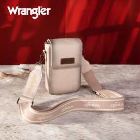 WG118-204  Wrangler Crossbody Cell Phone Purse With Back Card Slots - Tan