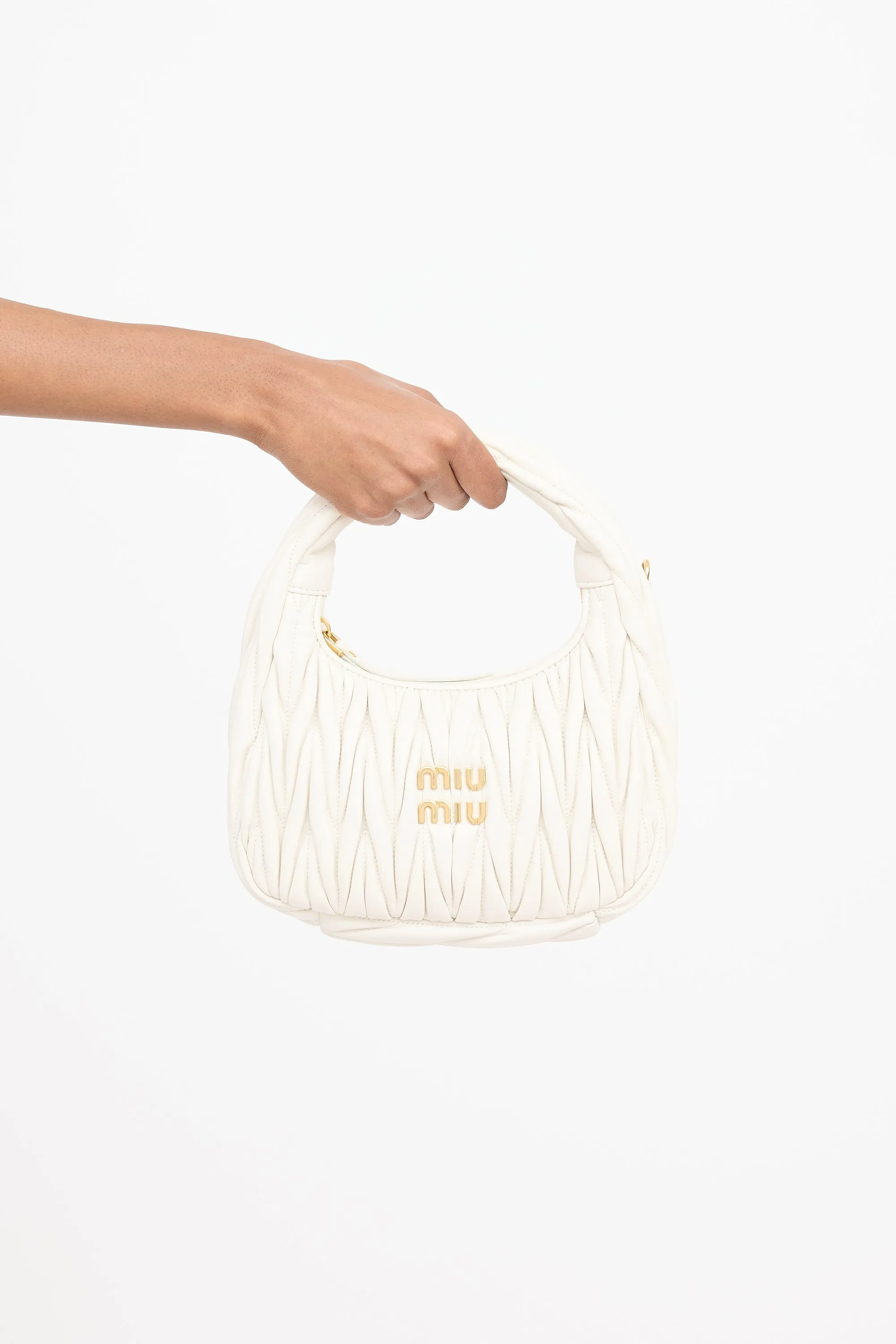 White Matelasse Wander Bag