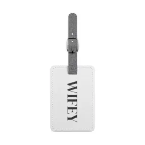 Wifey Saffiano Polyester Luggage Tag, Rectangle