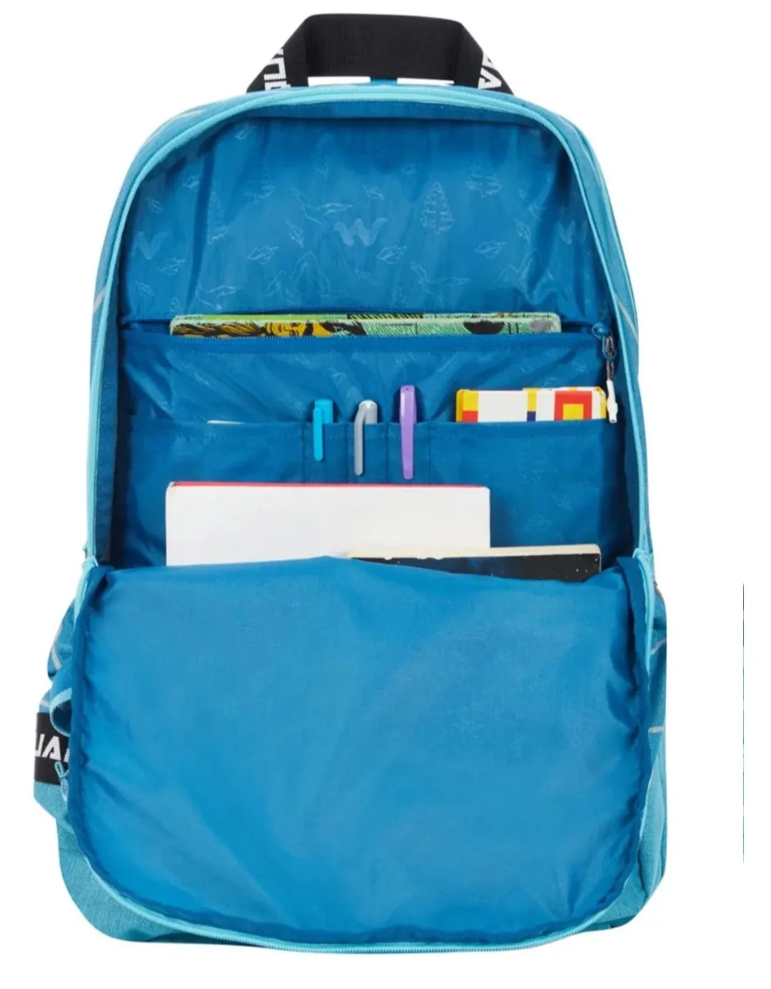 wildcraft squad 3 lines blue school bag | backpack