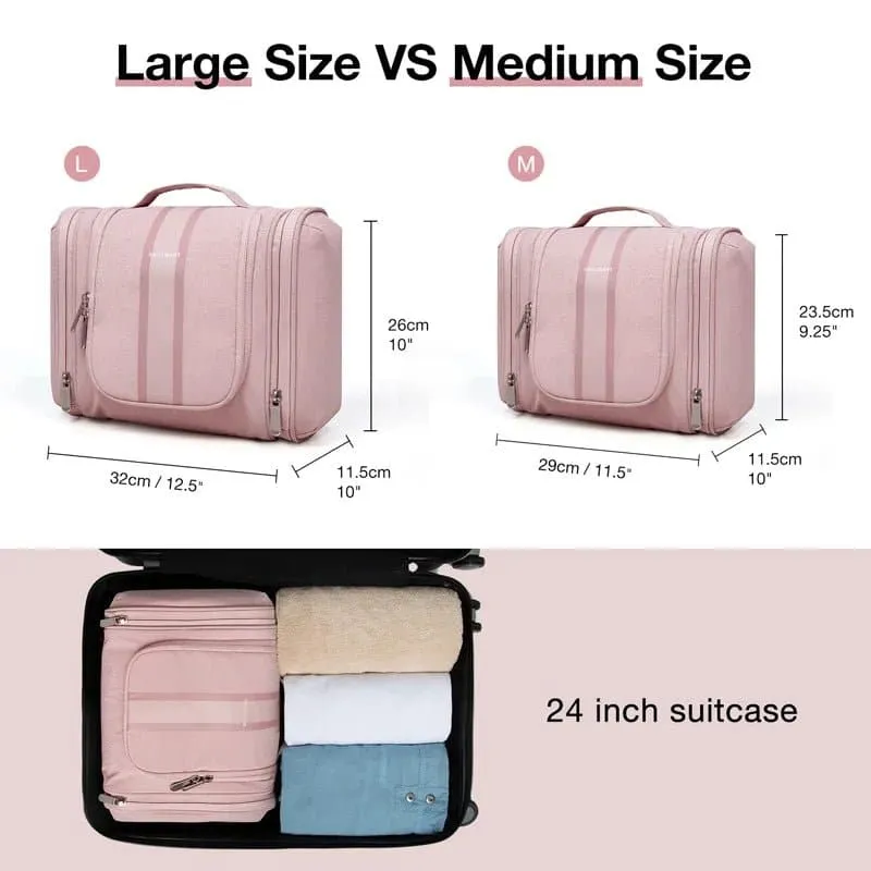 Women's Travel Hanging 3D Cosmetic Bags - Waterproof and Spacious for Toiletries and Makeup