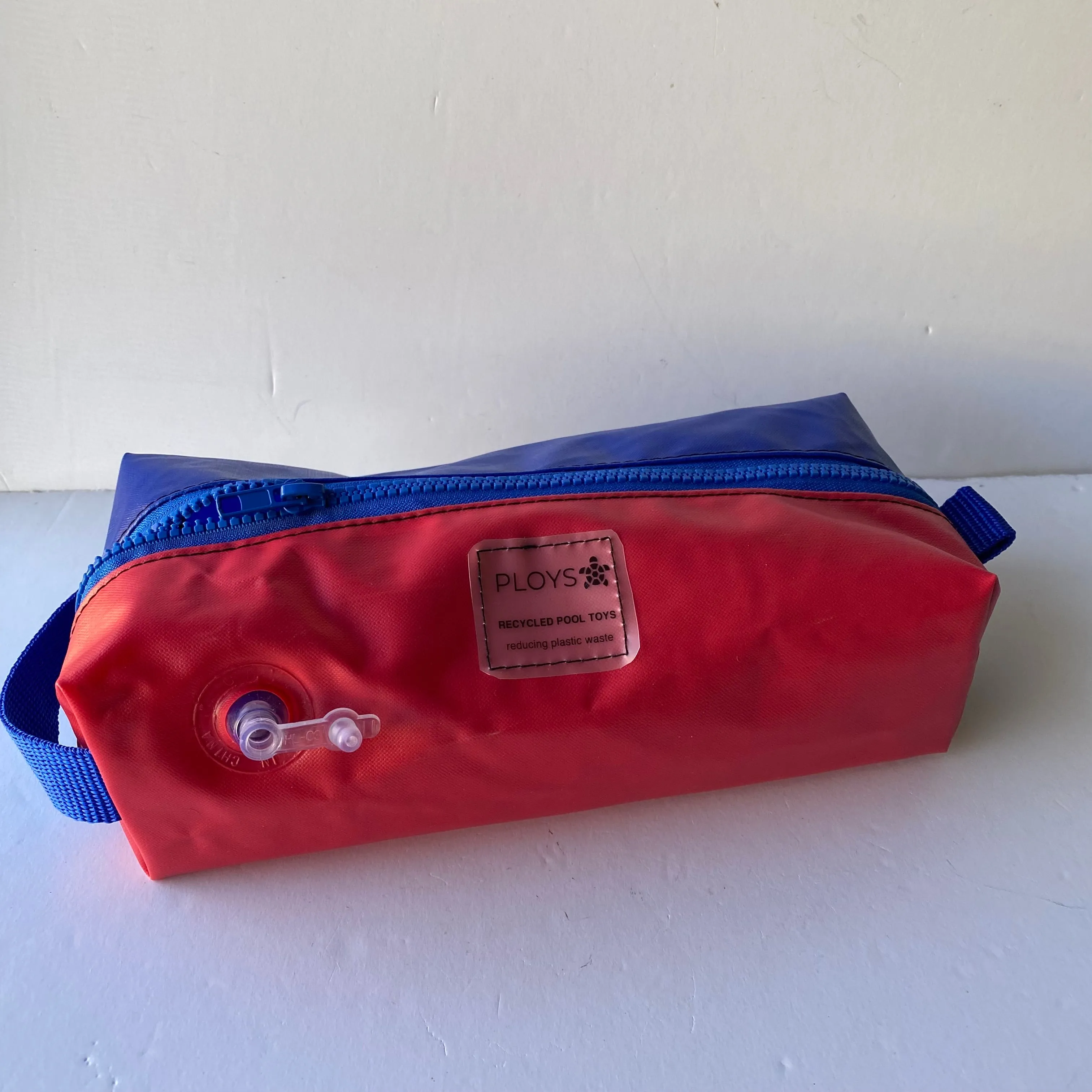 Zipper Box Pouch or Wash bag - recycled inflatables