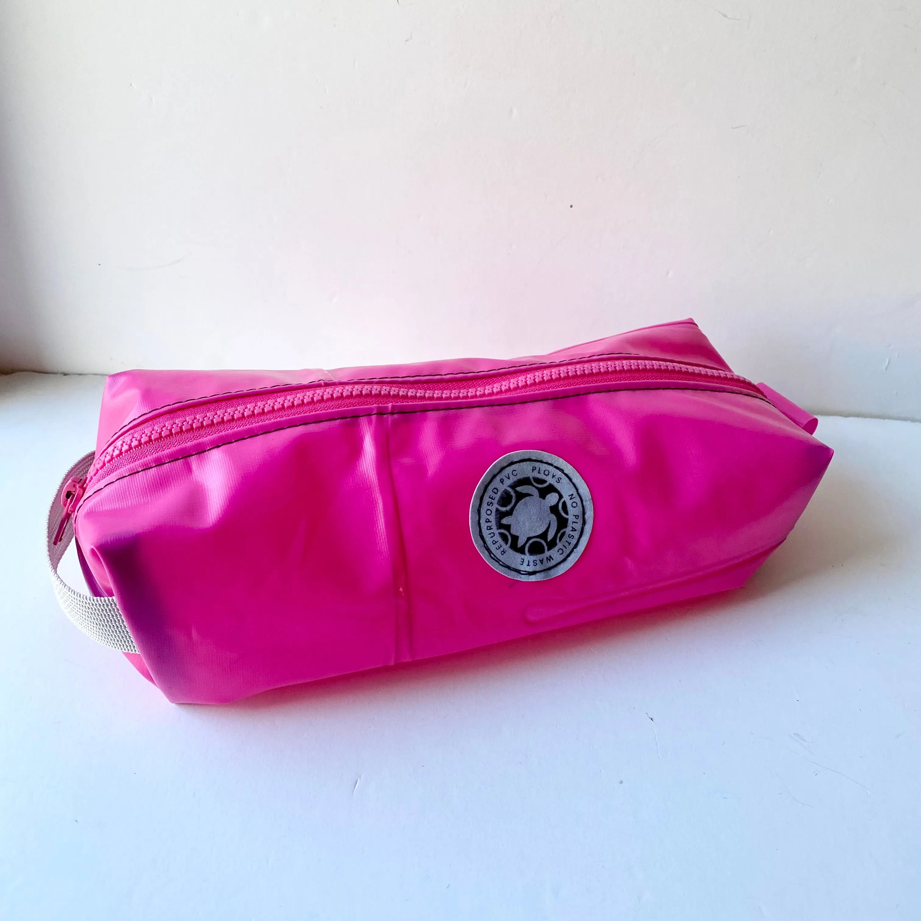 Zipper Box Pouch or Wash bag - recycled inflatables